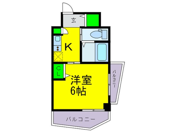 オリエントシティ南堀江Ⅱの物件間取画像